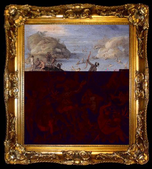 framed  ZUCCHI  Jacopo The Coral Fishers, ta009-2
